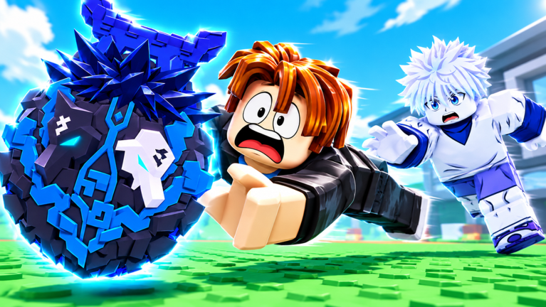 Official Steal Anime Eggs promotional art showing a player carrying an egg while being chased